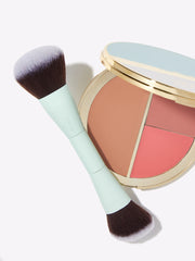 double ended cream face brush